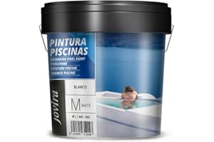 JOVIRA PINTURAS Pintura Piscinas al Agua. Protección y decoración de piscinas. (4 Litros, blanco) A-36B