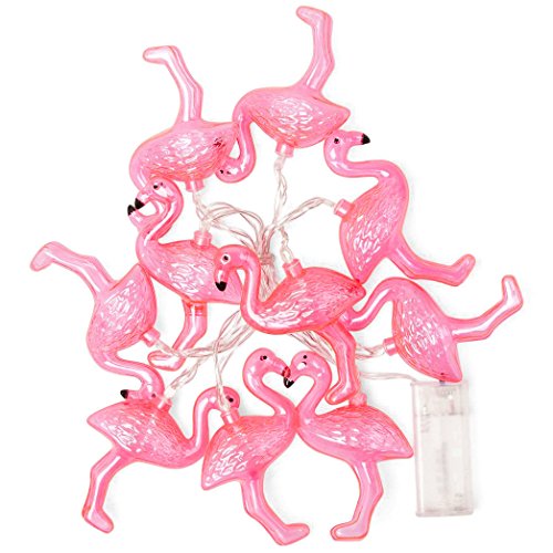 Preisvergleich Produktbild Lichterkette Flamingo, Plastik, Rosa, 165cm lang