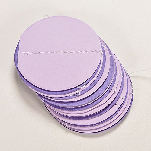 Opuman 2 Meter Runde Form Bunte rosa und lila hängende Papier Girlanden String Kette für Hochzeitstag Verlobungsfeier Home Geburtstag Kinder Mädchen Zimmer Dekoration - 2