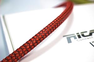 Ricable Custom RB08/10 - Rosso/Nero 10 mt - Guaina Calza x Cavo 4-10 mm