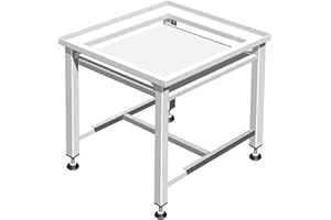 METALLBAU RÜDIGER SENT Waschmaschinensockel / Trocknersockel 50cm verstärkt mit Ablage, voll verschweißtes Stahlgestell