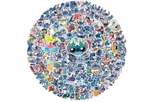 LYUNMU Lilo & Stitch Lot de 100 autocollants en vinyle pour ordinateur portable, valise, casque, moto, skateboard, voiture, vélo, ordinateur, snowboard, MacBook