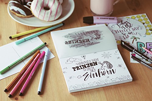 STABILO D/87-2552 Postkarten zum Selbergestalten – kreative Grüsse Hand Lettering von – 11 Stifte, 20 Postkarten und 20 Lettering-Motive von Tanja „Frau Hölle“ Cappell - 4