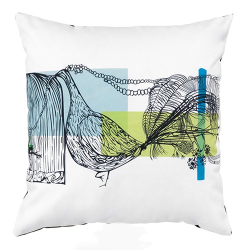 Design Mit Pfau Wasserfest Für Daußen, Gefülltes Polster für Stock/Gartenmöbel - 3