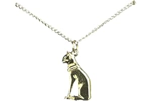 WESTAIR REPRODUCTIONS LTD Egyptian Cat Pendant Gold Plated on Chain - Egyptian Jewellery