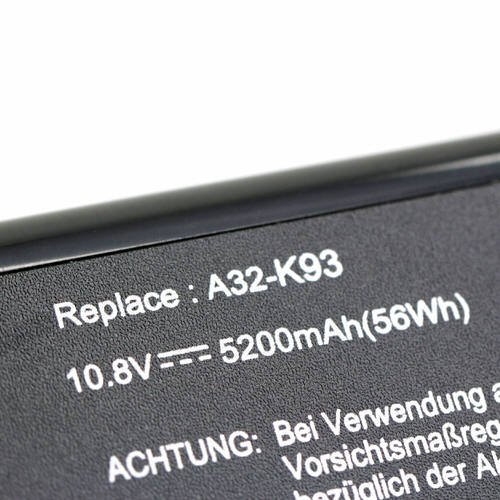 Akku kompatibel für Computer Laptop Asus K95 V A93S a32-k93, 10.8 V, 5200 mAh, note-x/DNX - 3