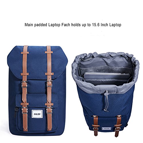KALIDI 17 Zoll Laptop Rucksack Backpack Schulrucksack für bis zu 15.6 zoll Laptop Notebook Computer Arbeit Campus Studenten Outdoor Reisen Wandern mit Großer Kapazität - 2