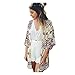 Produktbild DAY.LIN Kleidung Damen Frau Geometrie gedruckt Chiffon Schal Kimono Cardigan Tops vertuschen Bluse Strickjacke im Nationalstyle (M)