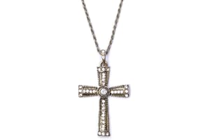 Bristol Novelty BA921 naszyjnik w kształcie krzyża, uniseks, dla dorosłych, jeden rozmiar