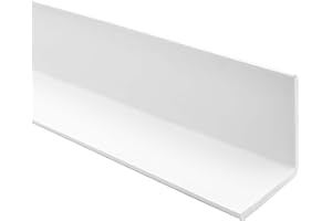 Quest Winkelprofil 27x27mm Kantenschutzwinkel Winkelleiste Eckenschutz – PVC Kunststoff – Ohne Klebeband – 200cm, Weiß