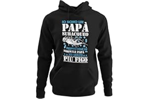 Vulfire Felpa con Cappuccio Uomo Sono Un papà Subacqueo, Regali papà Attrezzatura Subacquea, Felpe Padre Subacqueo, Maglia Super Dad, Felpa di Coppia, Idea Regalo Uomo Sub, Accessori Immersione