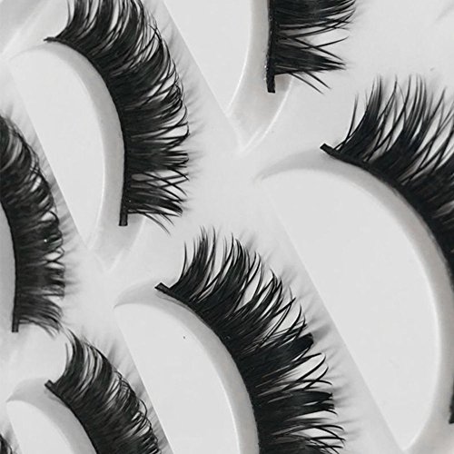 Blue Vessel 5 Paar Luxuriöse 3D Falsche Wimpern Kreuz Natürliche Lange Augen Wimpern Make-up - 7