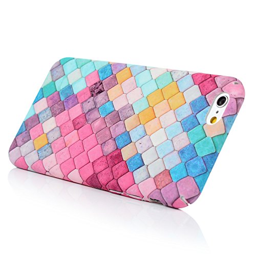 iPhone 6 6s Funda R  gida Pl  stico PC Case 4 7  - Mavis s Diary Funda para m  vil Carcasa Resistente a los Ara  azos Dise  o de cuadr  cula de colores