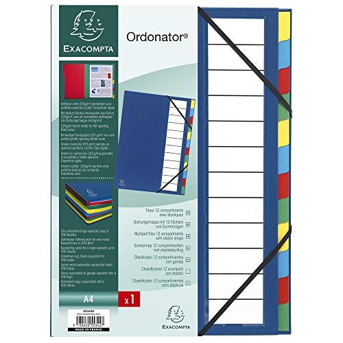Exacompta 55342E - Clasificador tapa dura lomo extensible 12 compartimentos azul reviews Exacompta 55342E - Clasificador tapa dura lomo extensible 12 compartimentos azul