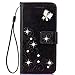 Produktbild Huawei Honor 9 Fall, Honor 9 Fällen, Fashion handgefertigt 3D Bling Diamant PU Leder Stand Case Flip Case Cover mit Karte Halter Folio Wallet Case für Huawei Honor 9, schwarz, Huawei Honor 9
