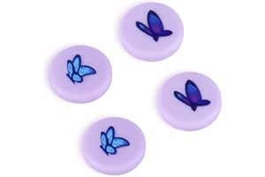 DLseego Joystick-Kappen Kompatibel mit Switch/Switch Lite/Switch OLED Joy Con,Niedliche Silikon Analog Stick Caps, schützende Daumengriff Abdeckungen - Schmetterling (4PCS)