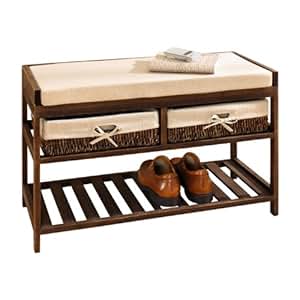 Sitzbank mit Körben und Ablage: Amazon.de: Küche & Haushalt