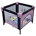 FoxHunter Baby Travel Playpen Infant Square Cot Bed Play Pen With Side Entry Portable Foldable Pink New