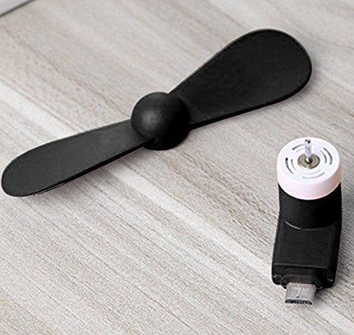 USB / micro USB Ventilator für Smartphone / Powerbank| USB Powered Mini Cooling Fan | microUSB Lüfter | für Handy, Smartphone, Powerbank etc. | portabel & kompakt - 3