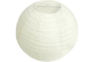 SEAAZQURTLES Pantalla de lámpara de papel chino blanco, linternas chinas, linterna de papel colgante, cubierta de lámpara de techo de papel japonés, lámpara de araña de papel, bola de pantalla para el hogar,