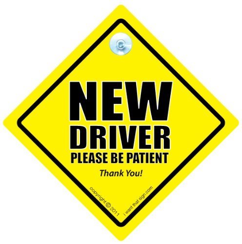 New Driver Car Sign, P Plate Sign, New Driver Car Sign, New Driver Please Be Patient Car Sign, Baby on Board Sign, Decal, Baby on Board, Bumper Sticker, Car Test, Driving Licence, Driving Test, Newly Passed Driver, Car Safety Sign