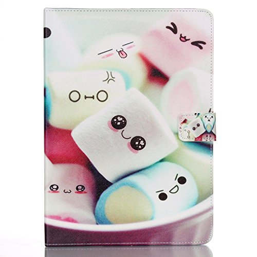 iPad mini 4 Handyhülle – Felfy Slim Full Body Cute Cartoon Sweet Candy Funny Eyes Muster PU Case Cover Etui Schutz Hülle Tasche für Apple iPad mini 4 + 1x Koala Anti Stöpsel + 1x Silber Stylus - 7