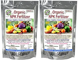 TSR Organic Fertilisers & Pesticides 3-in-1 Organic NPK Garden Fertilizer (400 + 400 Grams) with Organic Nitrogen Phosphorous Potassium bio Fertilizer granules