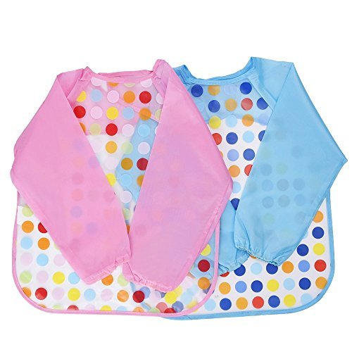 blulu Unisex Baby wasserdicht Lätzchen mit Ärmeln Lange Ärmel Lätzchen für Infant Kleinkind