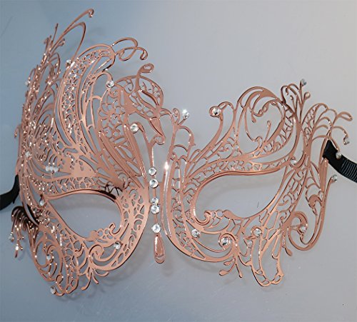 Masquerade Maske Metall Venezianische Maske mit Strass - 5