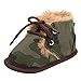 Produktbild URSING Baby Girl Boys Frenulum Baumwollgepolsterter Sneaker Unisex Anti-Rutsch Freizeit Schuhe Klassischer Schnürhalbschuh Lauflernschuhe Krabbelschuhe Winter gefüttert in vielen Designs (11, Grün)