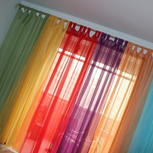 Transparent Schlaufen Gardine Schöne Vorhänge 1er-Pack Vorhang H*B 225*140cm Weiß - 3