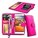 Produktbild N4U ONLINE Clip On Kunstleder Hülle Tasche & Stift Für Sony Xperia Z1 Compact - Various Farben - Rosa