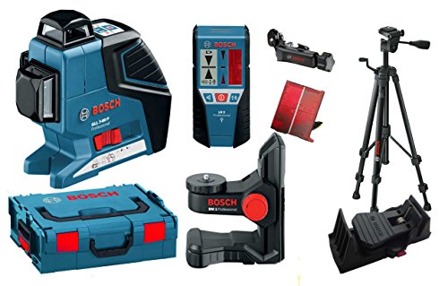 Bosch Linienlaser GLL 3-80 P + BM1 + Deckenklemme 1608M0080N + LR2 + L-Boxx Gr. 2 + Baustativ BT 150