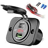 🔋 [Interruptor de encendido / apagado] El interruptor incorporado elimina la necesidad de aspirar innecesariamente la batería para que pueda apagar fácilmente el cargador USB y el indicador de batería cuando no esté en uso.