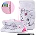 Produktbild HUDDU Schöne Rosa Schutzhülle für Motorola Moto G5S Hülle Tasche Leder Flip Wallet Case Cover Handyhülle Kartenfach Magnetverschluss Stand Lederhülle Handytasche Klapphülle Hardcase