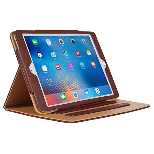 iPad Mini Hülle, iPad Mini 2 Hülle, iPad Mini 3 Hülle, YEONPHOM Premium-Folio Leder Tasche Multi Angle Stand Schutzhülle Case mit Smart Cover Auto Sleep Wake up für Apple iPad Mini 1/2/3 (braun) - 3