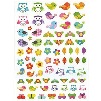 MegaCrea DIY Gommettes Nature - 152 pièces - 1,5 à 3 cm