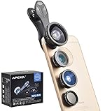 Apexel universali 4-in-1 10 x teleobiettivo, fish eye, grandangolo e macro lens con mini treppiede per iPhone 7 6/6S Plus Samsung HTC e tablet e più Andriod Phone