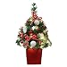 Produktbild Wokee Weihnachtsbaum 30 LED und roter Deko,Weihnachten Fenster Dekor für Weihnachten,45cm,Mehrfarben