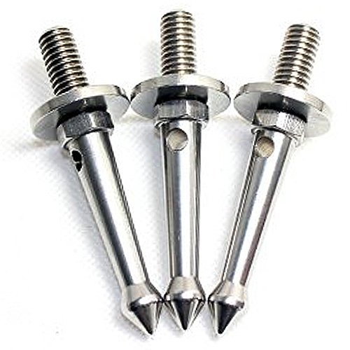 FIRST2SAVVV 3 Stück Edelstahl Felsklauen Einbeinstativ Spikes Fuß Set für Stativ (zB für Bogen Manfrotto Gitzo Stative)-LLX-JD-DM-01 - 2