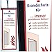 Produktbild immi 8x Brandschutztür Aufkleber-Folie, Brandschutz-Schild 51x148mm