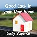 New Home Lucky Sixpence. Good luck charm gift for moving house, great present idea for friends, relatives