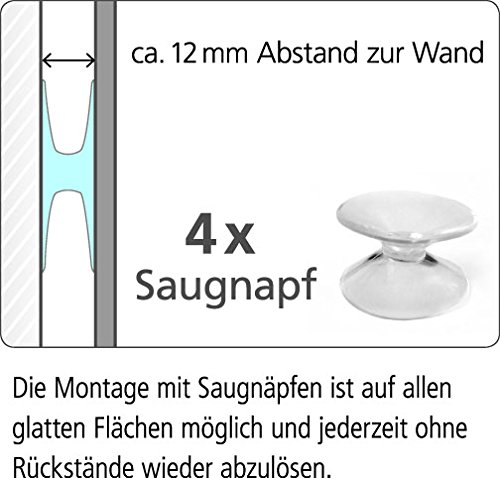 mySPOTTI 1042 Triangle Jungle Spritzschutz, Aluminium, türkis / beige, 59 x 41 x 0,2 cm - 5