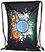 Polestar 11 Ltrs Black Printed Sling shoulder Gym bag kids Drawstring Bag with Zipper pocket RS.349.00