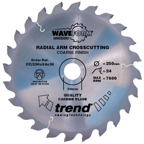  Trend - Saw blade crosscut 250mm x 24 teeth x 30mm - CC/250X24X30 