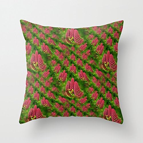 Cute Canvas Red Pine Pillow Covers Decorative 18 x 18 for Living Room Couchs Teen Girls Room Decor