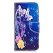 Produktbild Hülle für Huawei P Smart 2019 /Honor 10 Lite, Leder Flip Case Schmetterling Blumen Muster Lederhülle Protective Cover Ledertasche Handyhülle Wallet Schutzhülle mit Standfunktion, Blau