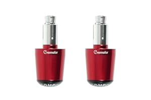 Evermotor Poignées de Guidon de Moto universelles-22 mm (7/8") 24mm (1") Poignées de Moto antidérapantes de Haute qualité pour cyclomoteurs de Scooter Poignées en Caoutchouc Quad ATV en Aluminium CNC