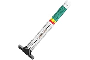 GODESON Däckmönsterdjupmätare, 6-sidig smart färgkodad däckdjupsmätare UK, Däckdjupsmätverktyg i 25MM/32:a