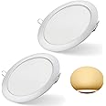 Zellux 2 Pack LED 24W Ceiling Ultra Slim Round Recessed LED Panel Light Light Modern 3000k Warm White Color Ceiling LED Light Round, 1 Year warranty.